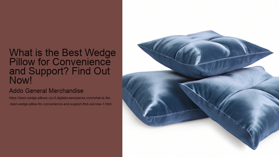 What is the Best Wedge Pillow for Convenience and Support? Find Out Now!