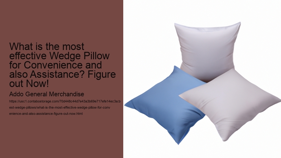 What is the most effective Wedge Pillow for Convenience and also Assistance? Figure out Now!
