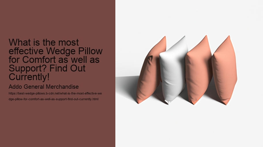 What is the most effective Wedge Pillow for Comfort as well as Support? Find Out Currently!