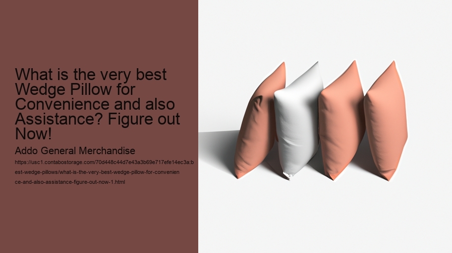 What is the very best Wedge Pillow for Convenience and also Assistance? Figure out Now!
